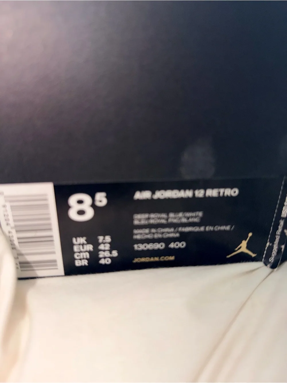 Air Jordan 12 Retro Deep Royal Blue Suede Men’s 8.5 OG Box